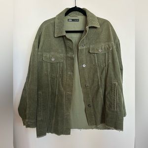 Zara Corduroy Green Jacket